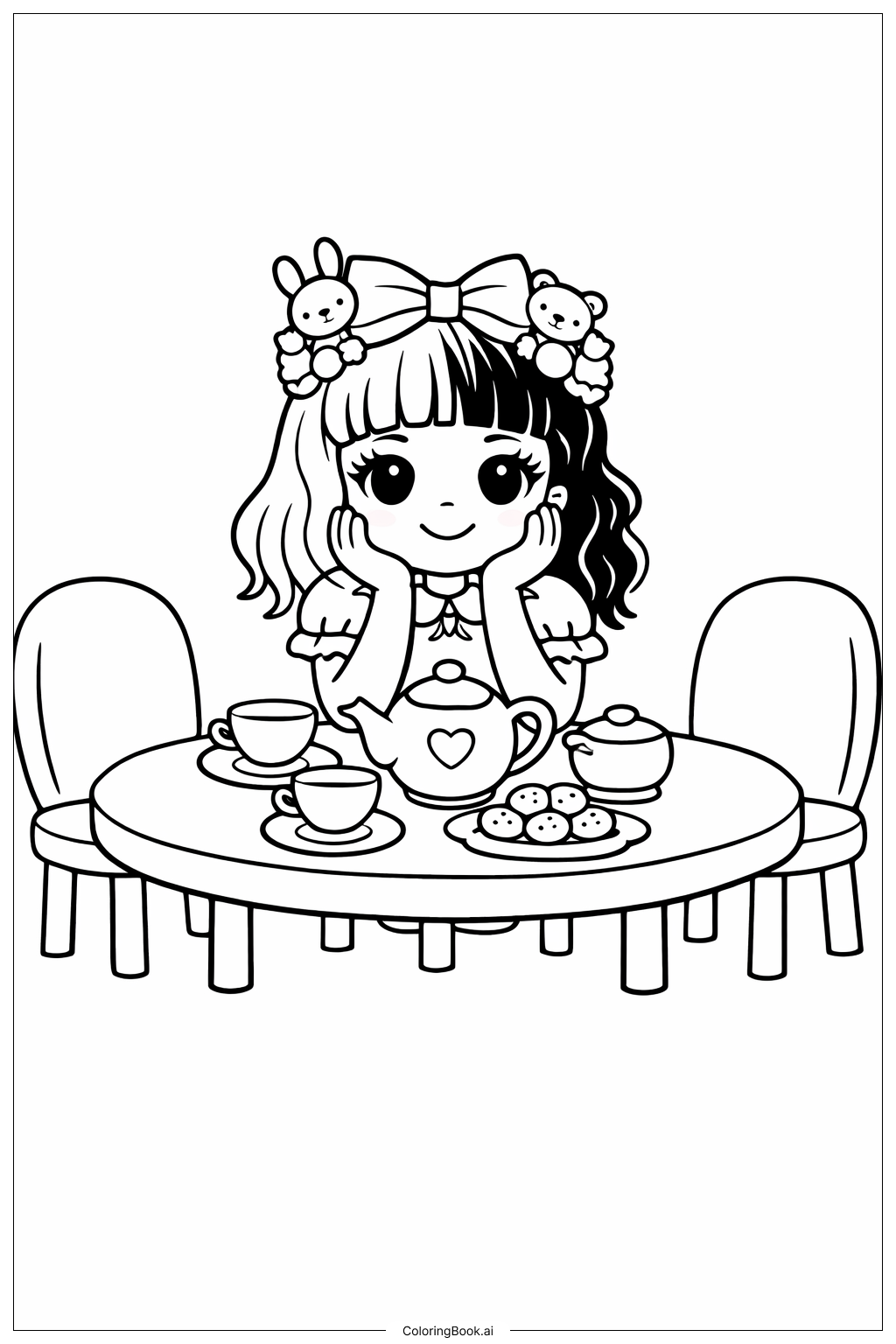 Melanie Martinez的茶會著色頁