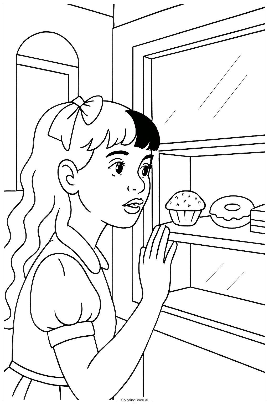 Melanie Martinez 麵包店櫥窗著色頁