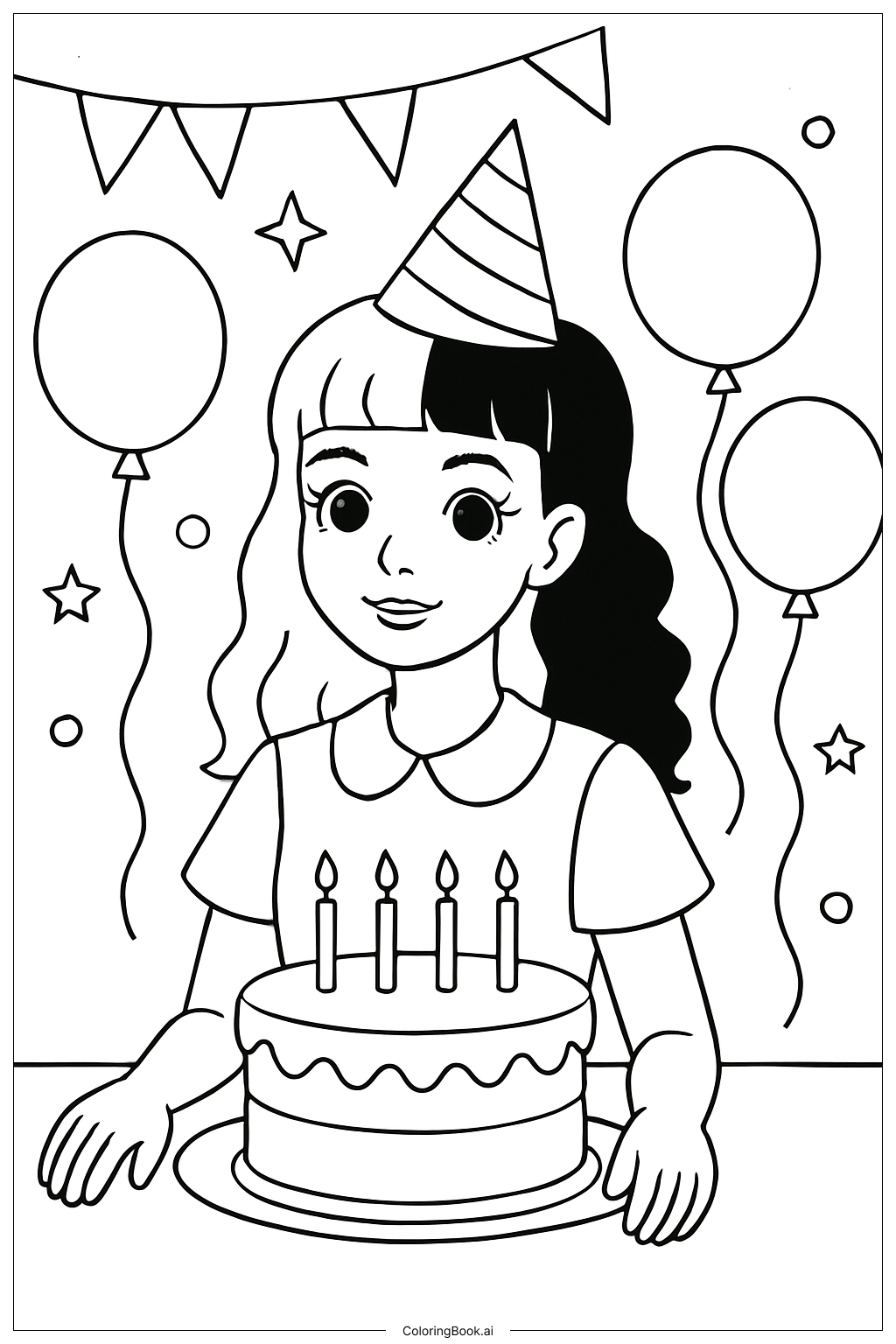 梅蘭妮·馬丁尼茲生日場景著色頁