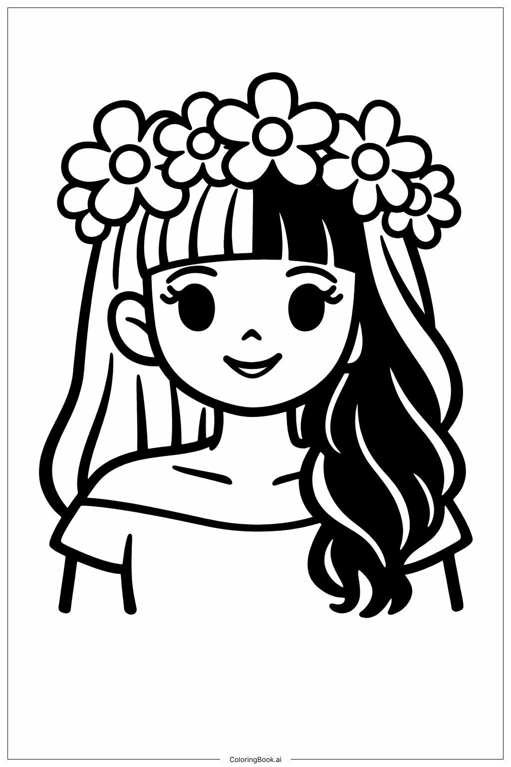 Melanie Martinez 花朵髮帶著色頁