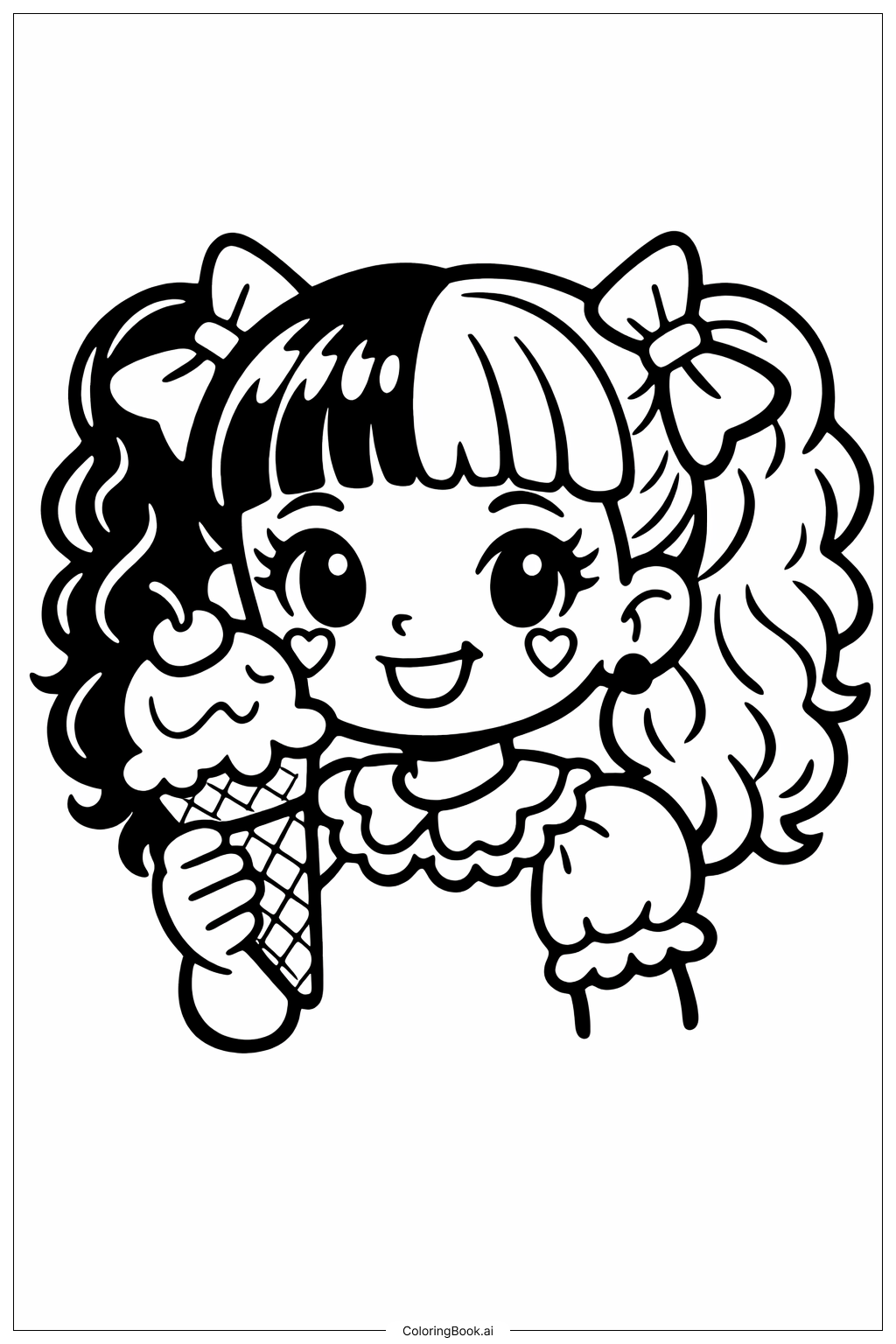 Melanie Martinez 冰淇淋甜筒著色頁