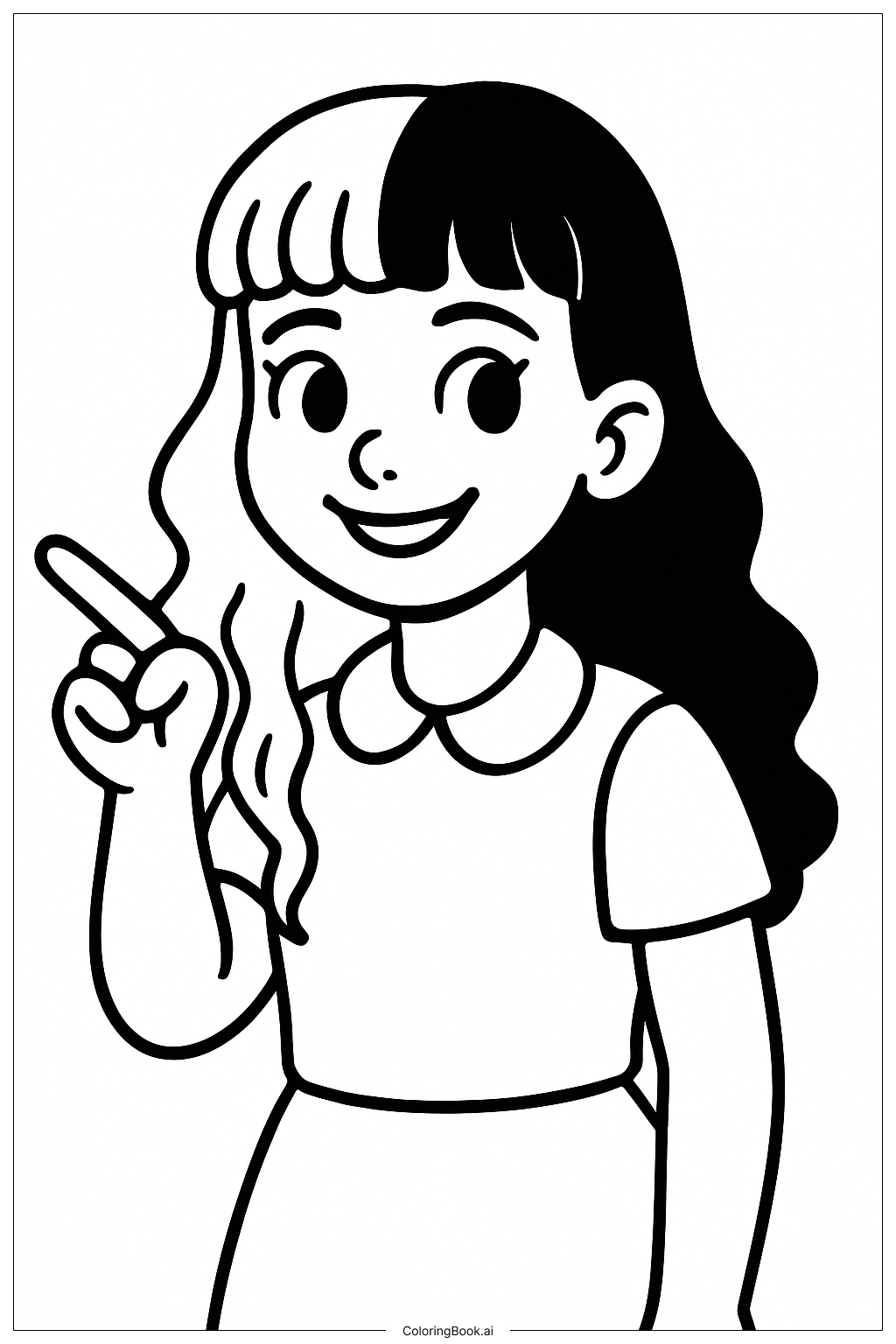 梅蘭妮·馬丁內斯 指著的手指著色頁