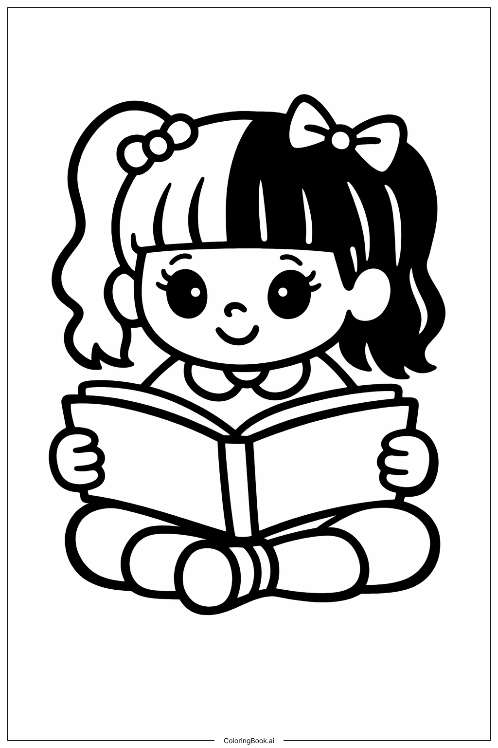 Melanie Martinez 閱讀書著色頁