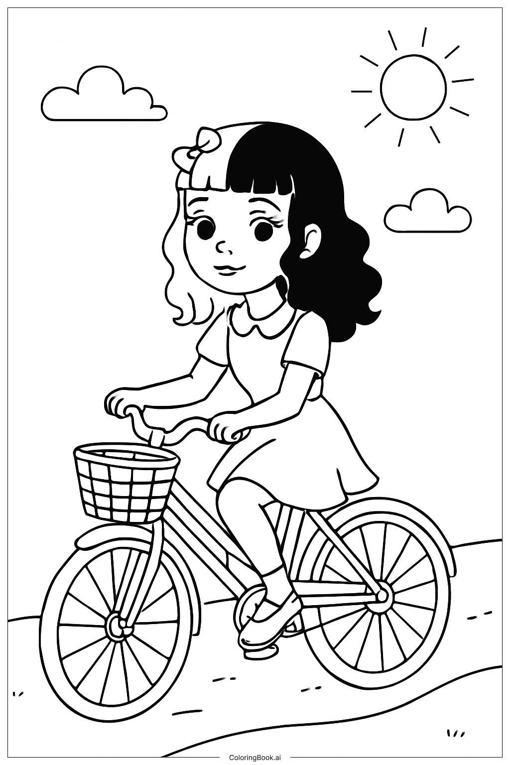 Melanie Martinez 騎腳踏車著色頁