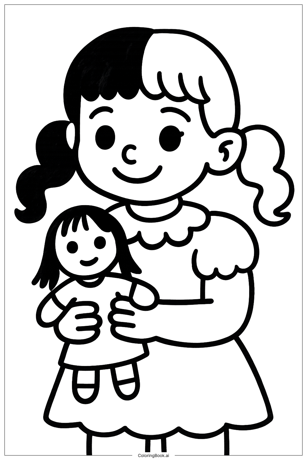 Melanie Martinez 簡單洋娃娃著色頁