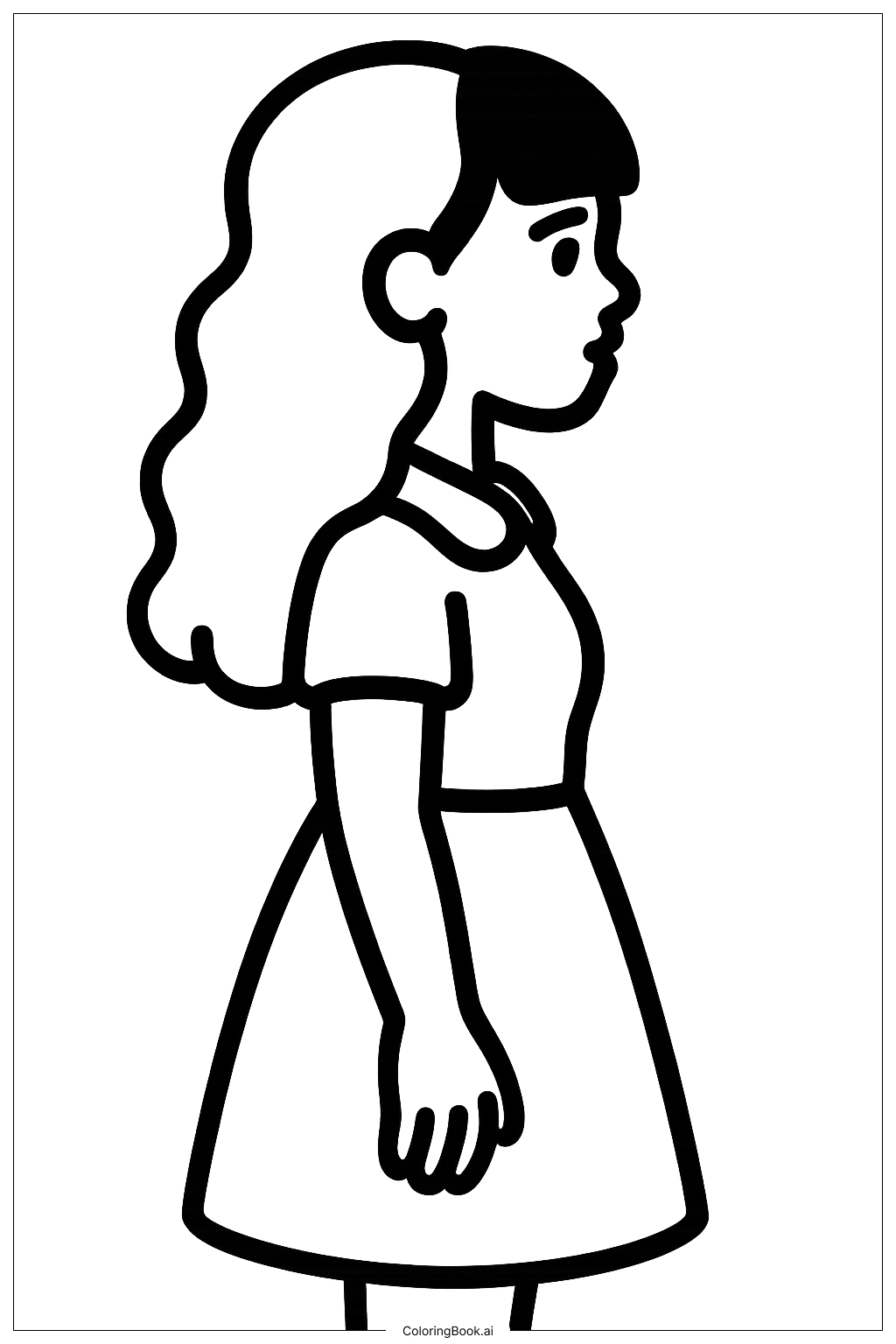 Melanie Martinez 側面站姿著色頁