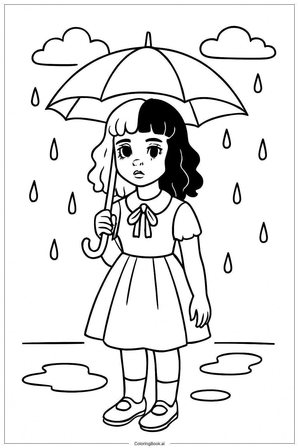 梅蘭妮·馬丁內斯 雨傘下著色頁