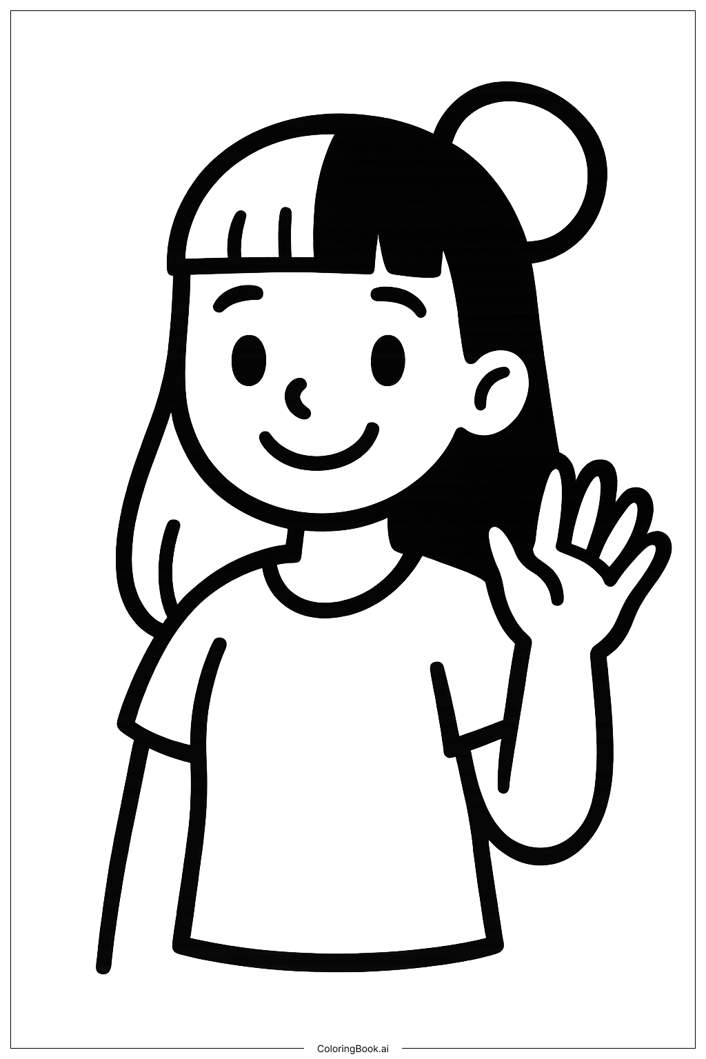 Melanie Martinez 揮手著色頁