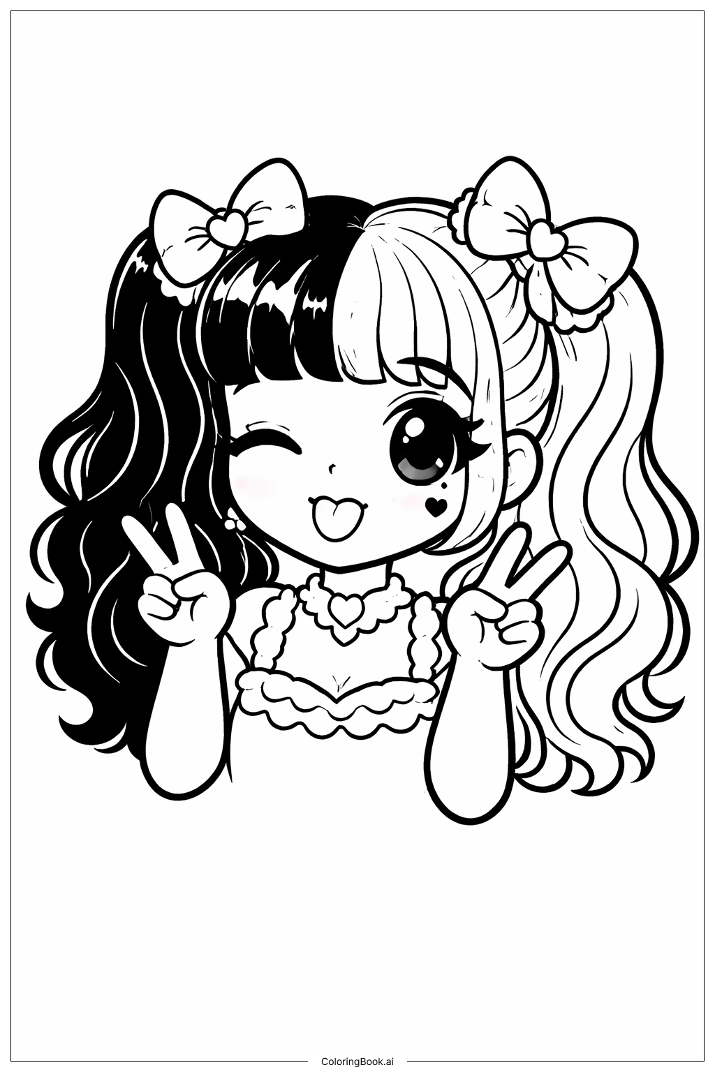 梅蘭妮·馬丁內斯 眨眼表情著色頁