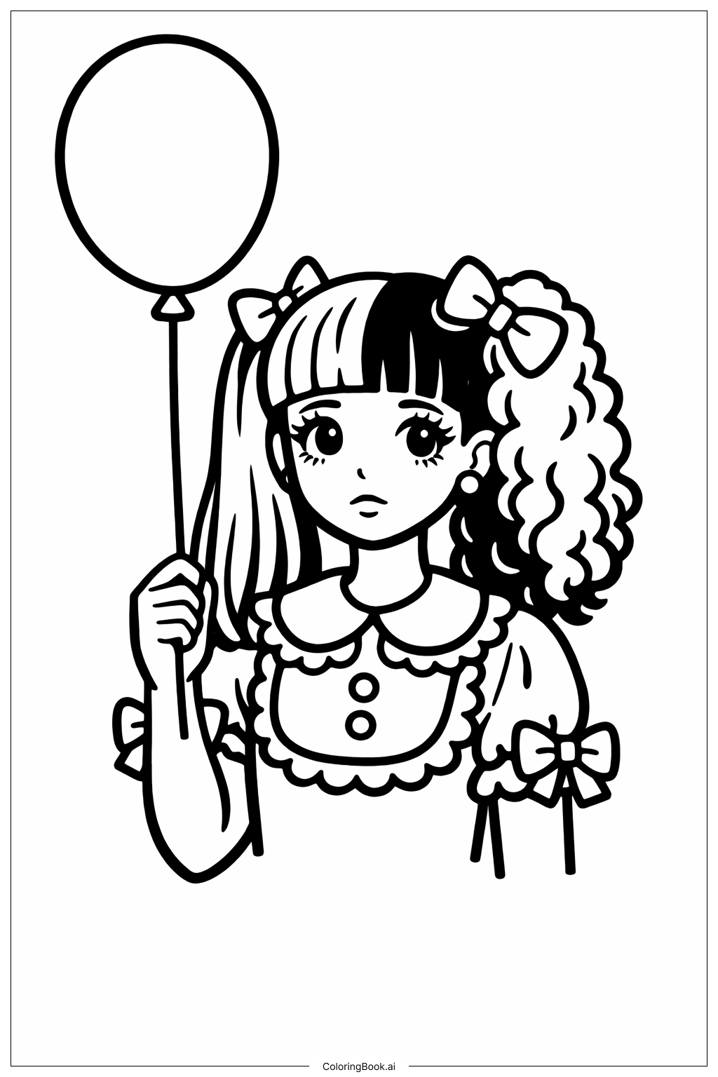 Melanie Martinez 與氣球著色頁