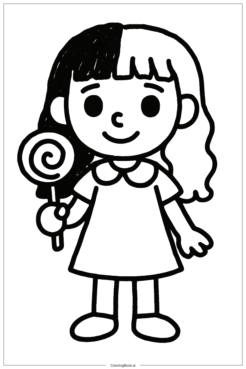 Melanie Martinez 與棒棒糖著色頁