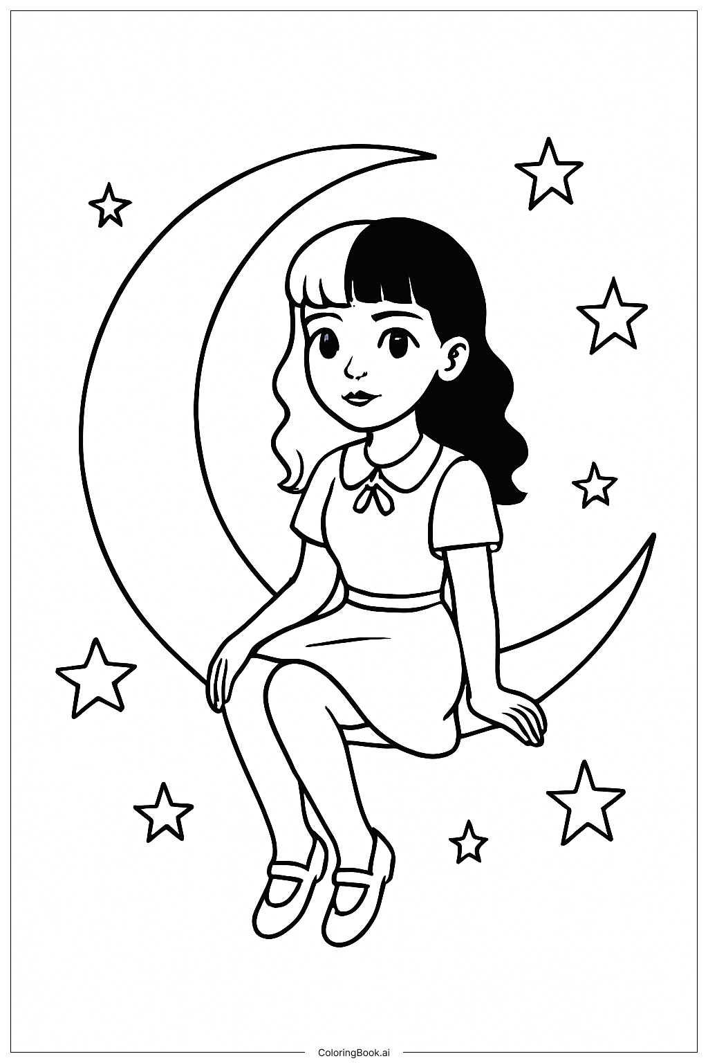 Melanie Martinez 與月亮著色頁