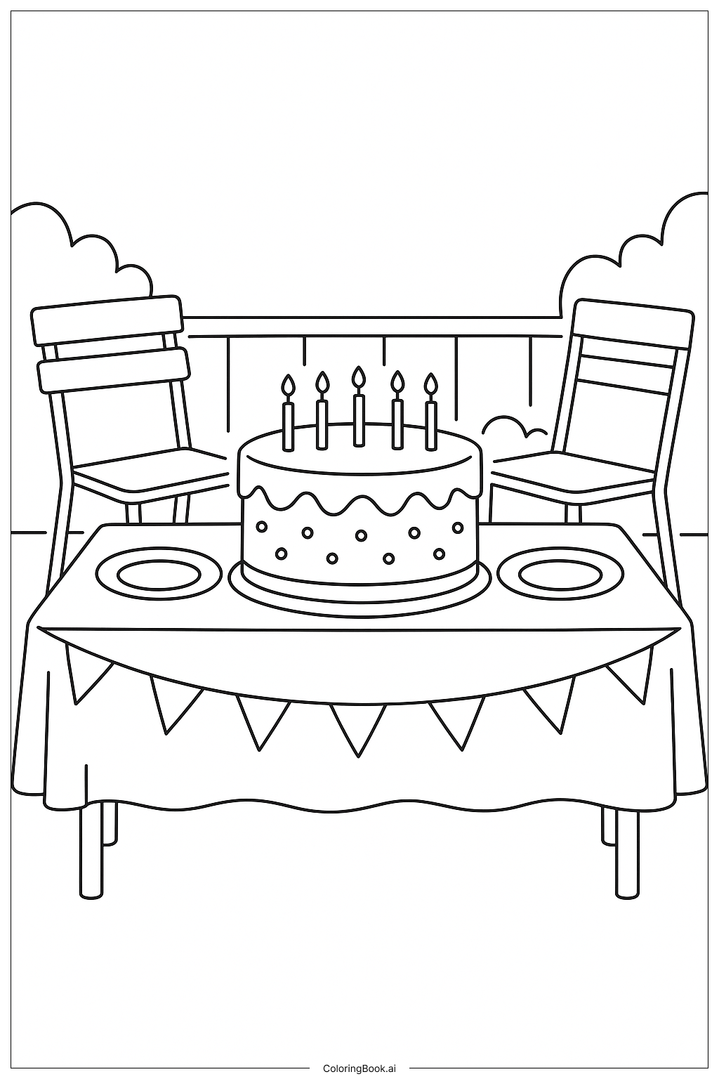  Trang tô màu Bàn Bánh Ngày Tưởng Niệm 