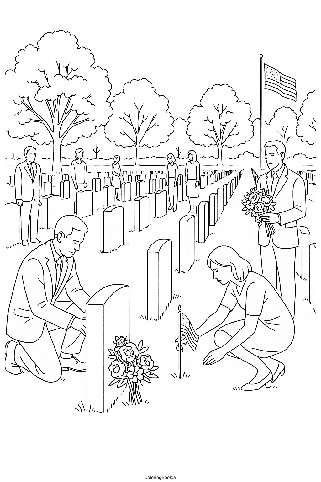  Trang tô màu Lễ Tưởng Niệm Ngày Chiến Sĩ Trận Vong 