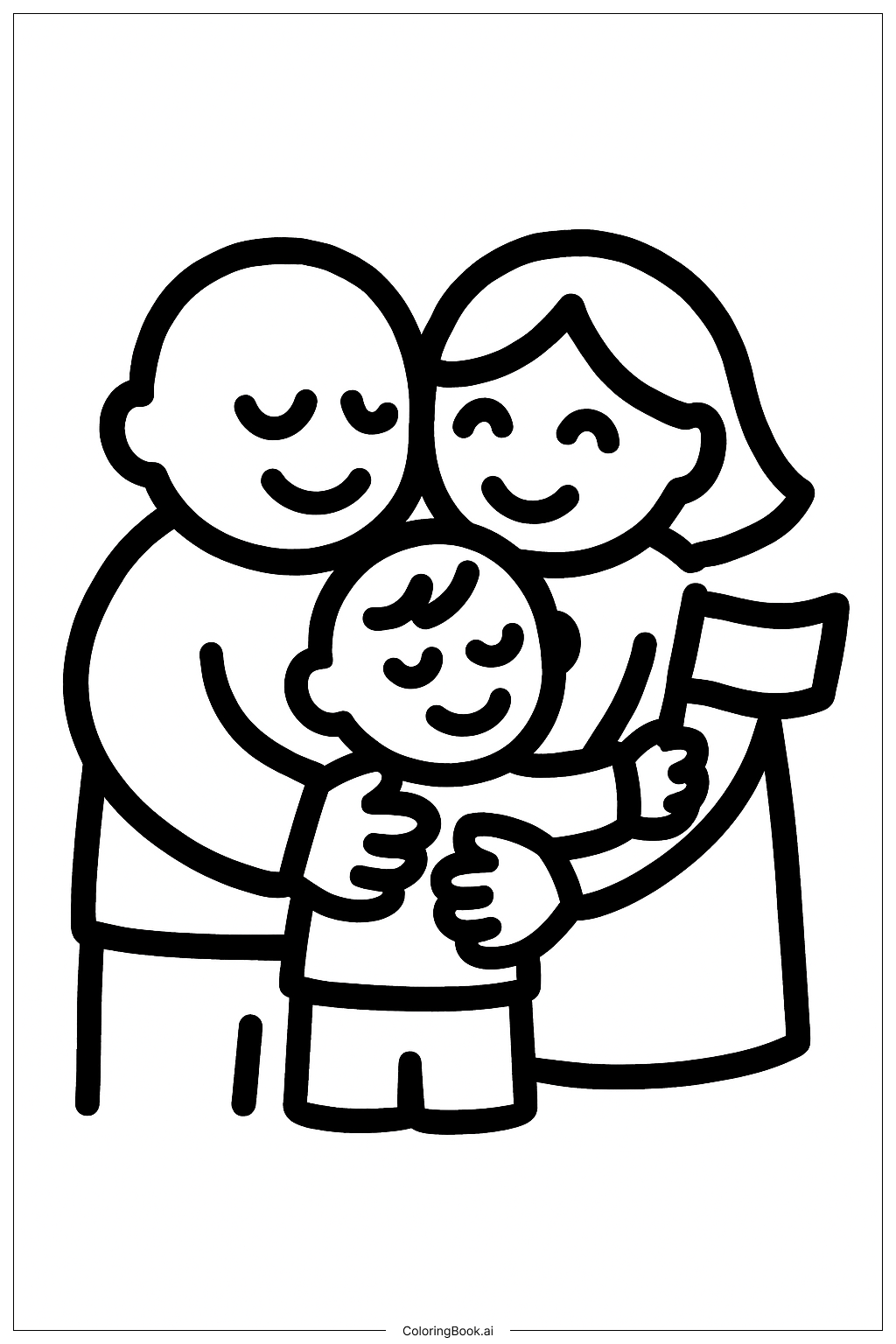  Trang tô màu Ôm Gia Đình Ngày Tưởng Niệm 