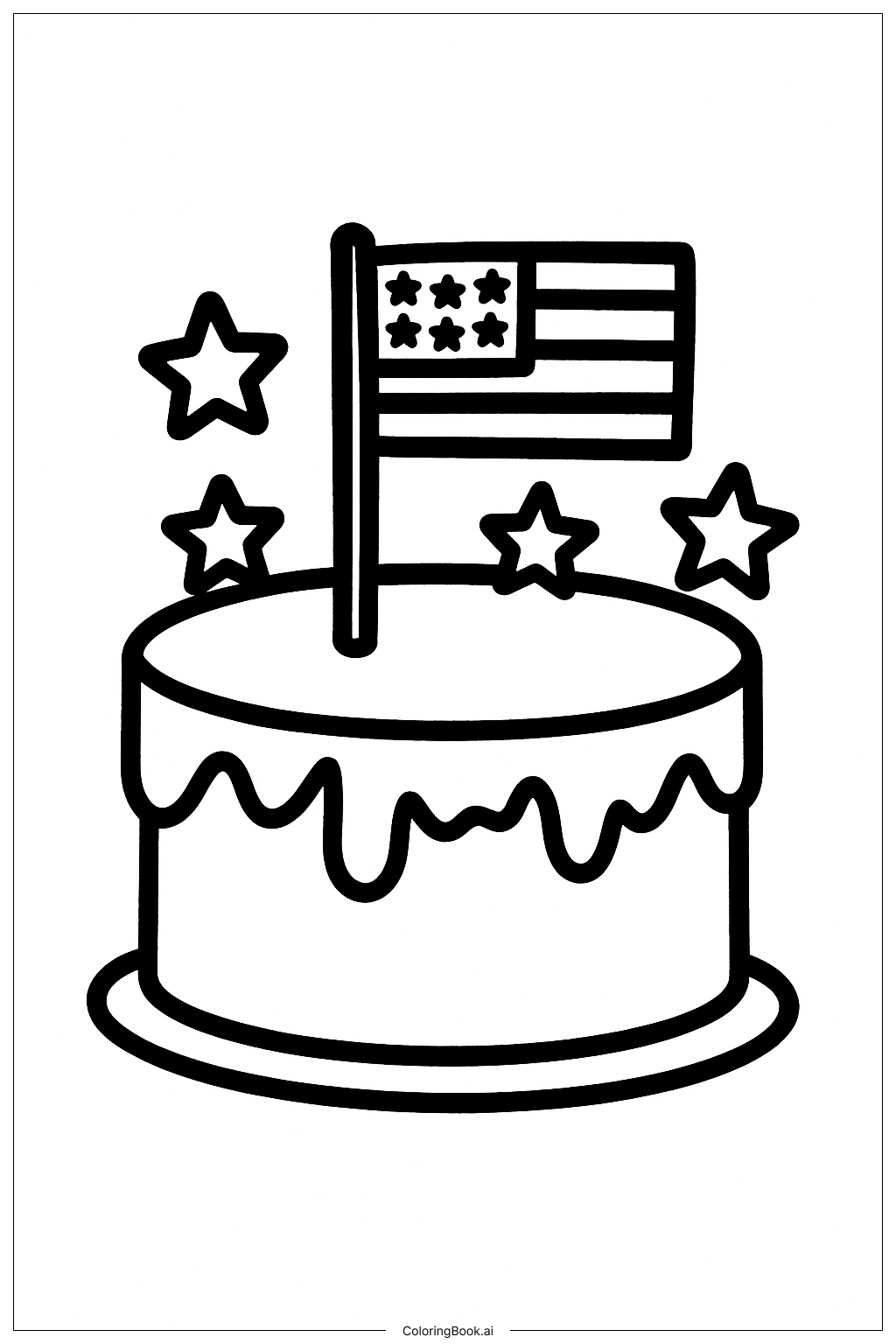  Trang tô màu Bánh Lá Cờ Ngày Tưởng Niệm 