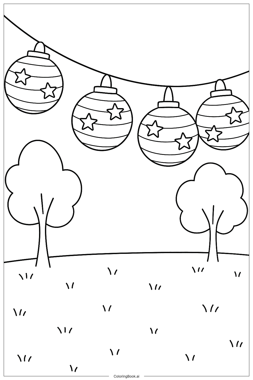  Trang tô màu Đèn Lồng Ngày Tưởng Niệm 