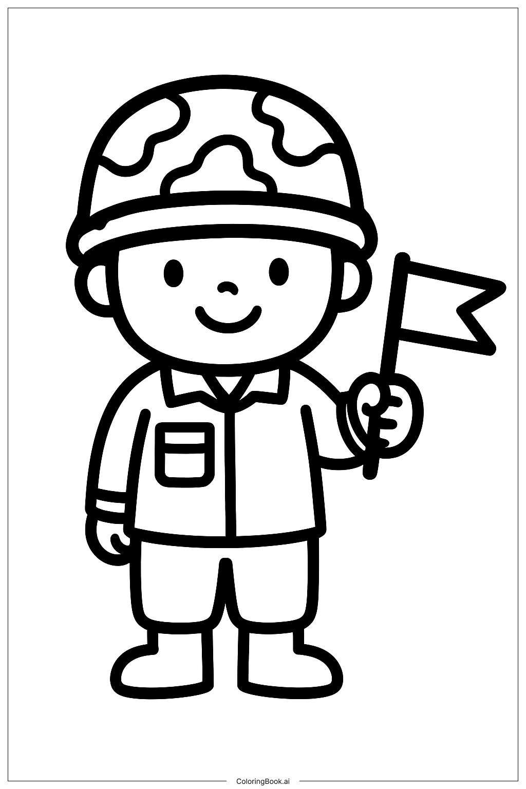  Trang tô màu Ngày thương binh liệt sĩ - Chiến sĩ nhỏ 