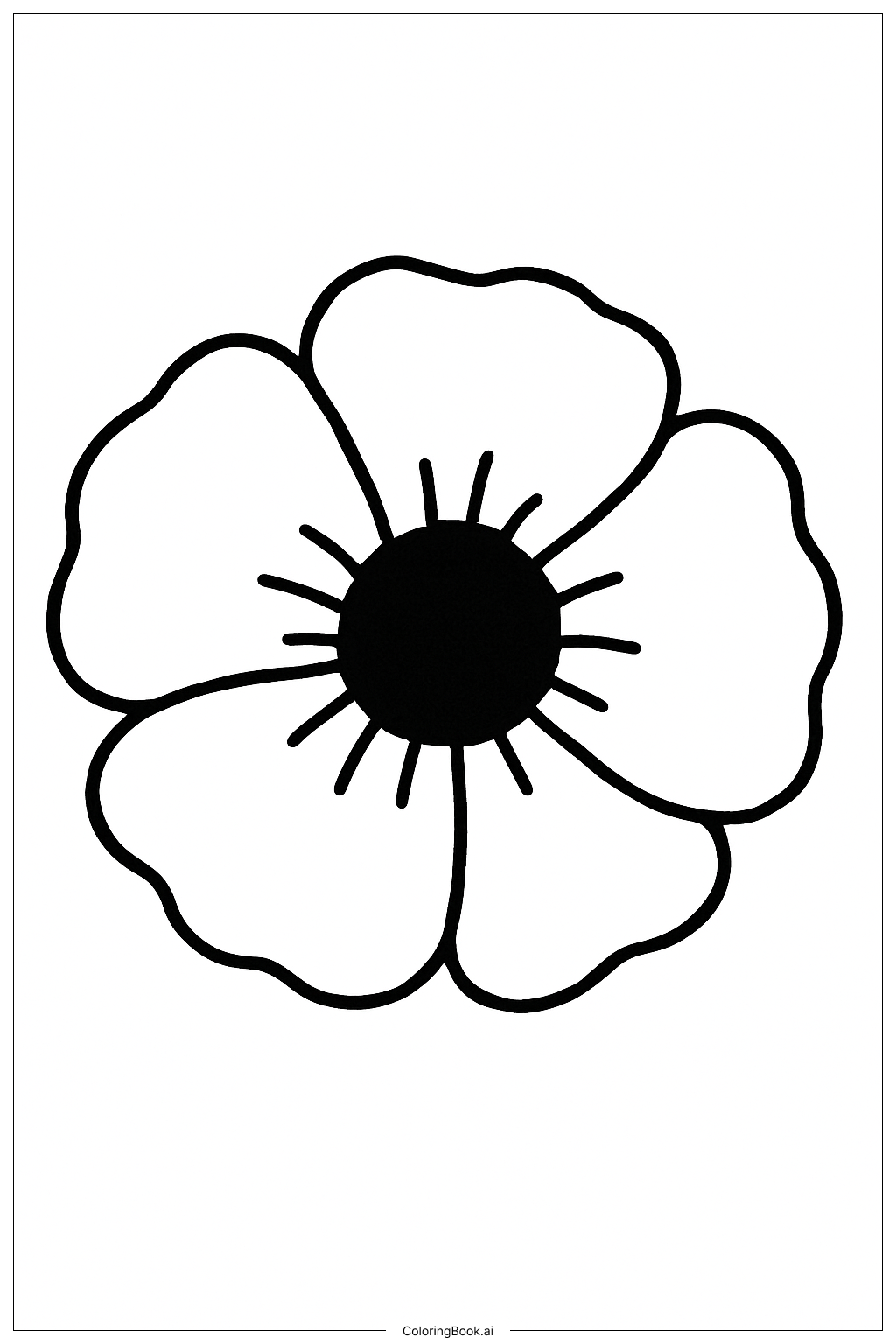  Trang tô màu Hoa Anh Túc Ngày Tưởng Niệm 