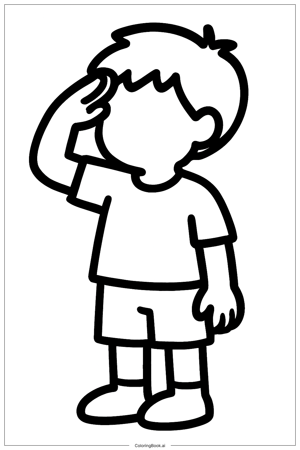  Trang tô màu Bóng dáng chào cờ Ngày Tưởng niệm 