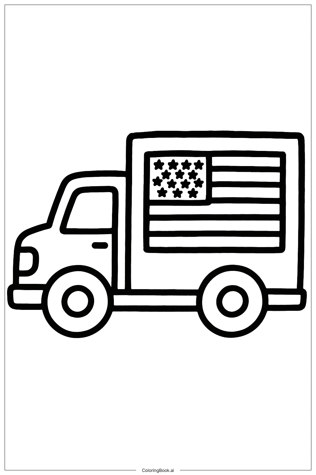  Trang tô màu Xe tải diễu hành nhỏ Ngày Tưởng niệm 