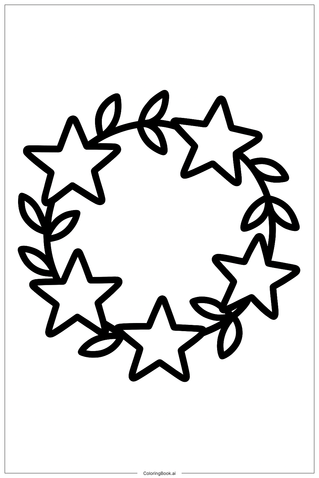  Trang tô màu Vòng Hoa Ngôi Sao Ngày Tưởng Niệm 