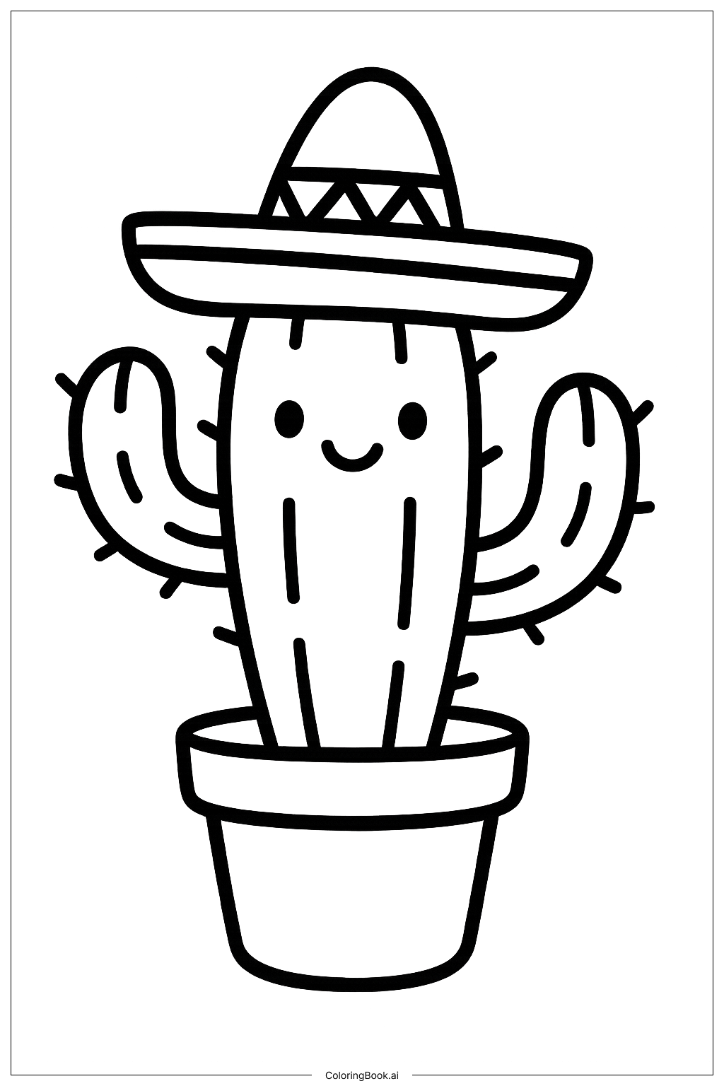  Trang tô màu Người bạn Xương rồng Mexico 