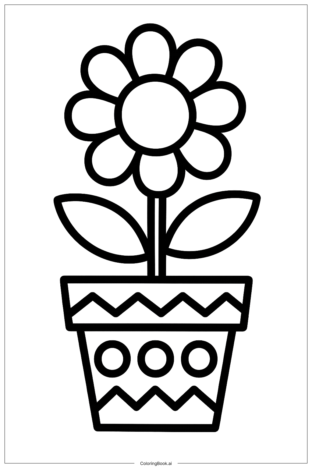  Trang tô màu Chậu Hoa Mexico 