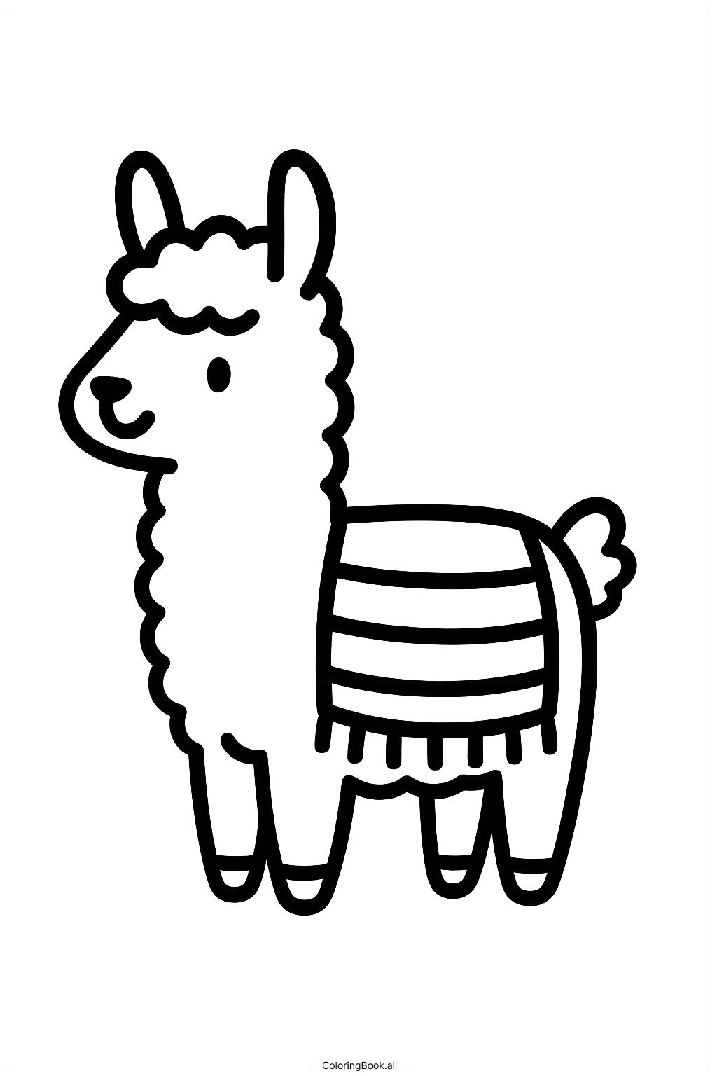  Page de coloriage Petit Lama du Mexique 