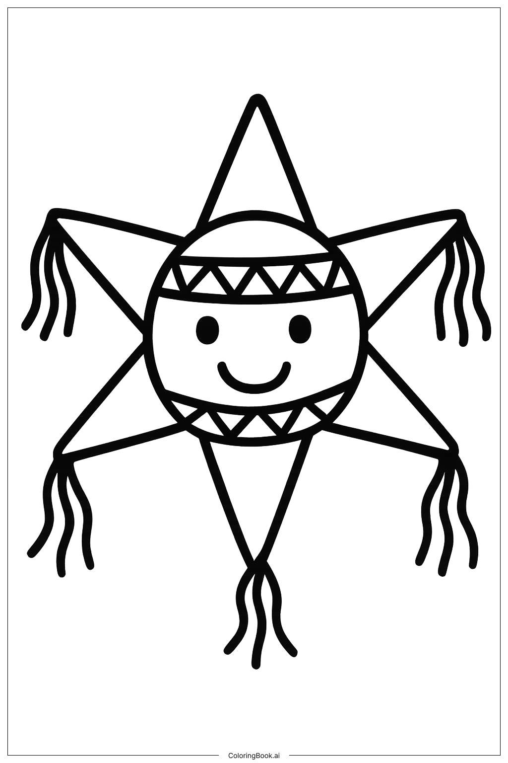  Trang tô màu Ngôi Sao Piñata Mexico 