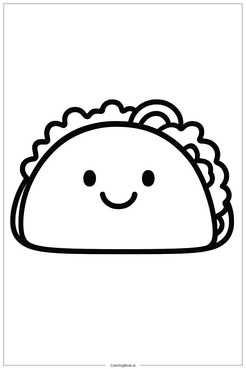  Trang tô màu Nụ cười Taco Mexico 