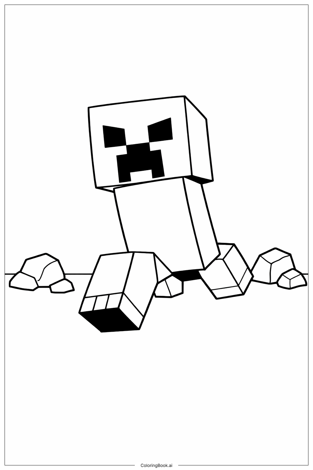 Minecraft Creeper Coloring Page