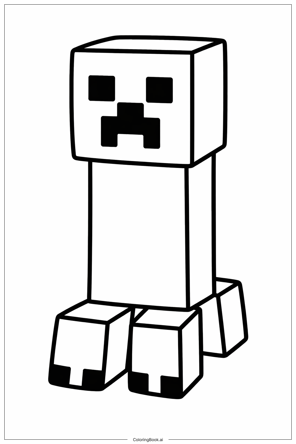  Minecraft Creeper Coloring Page 