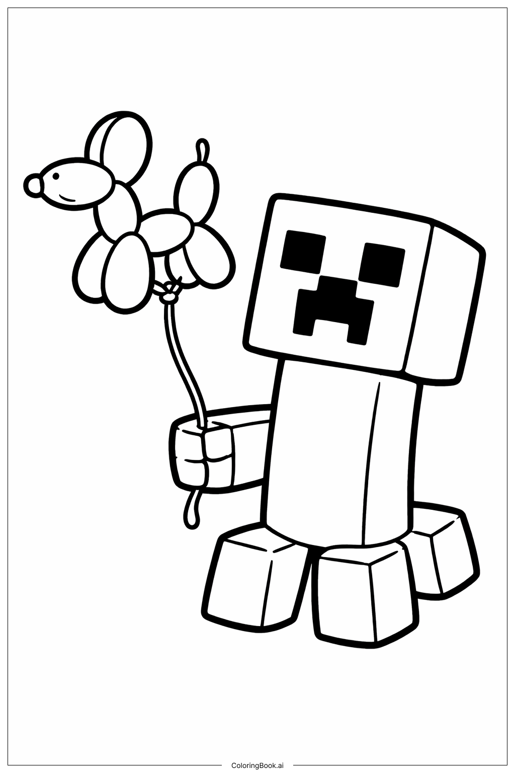  Trang tô màu Minecraft Creeper 