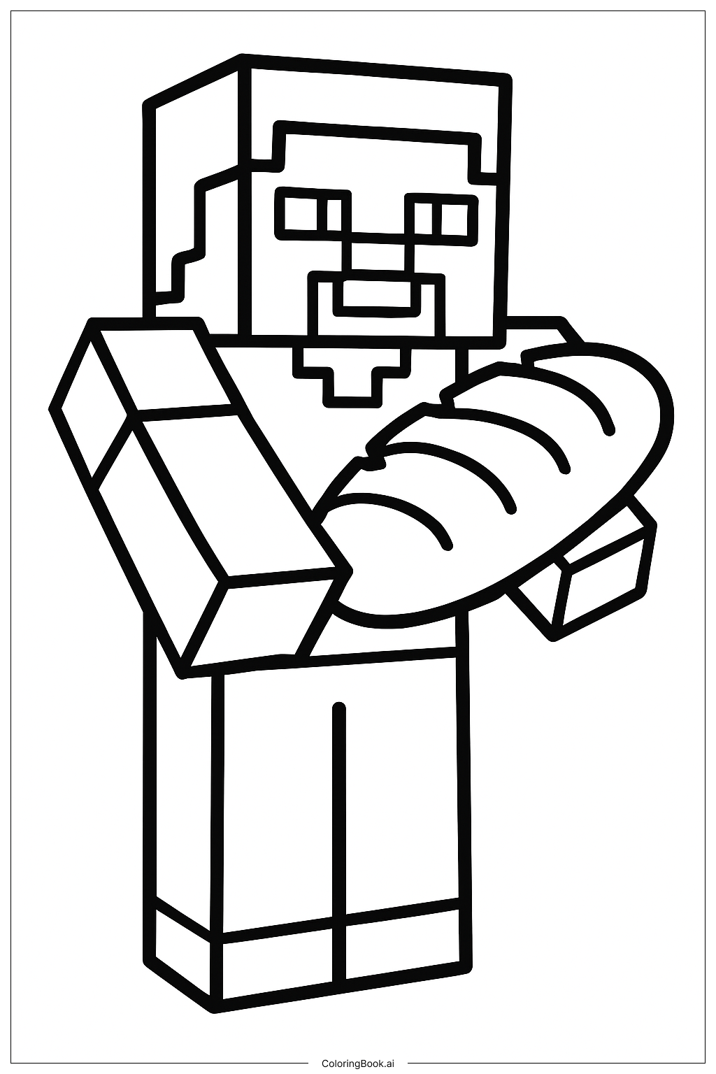 마인크래프트 스티브 색칠공부 페이지