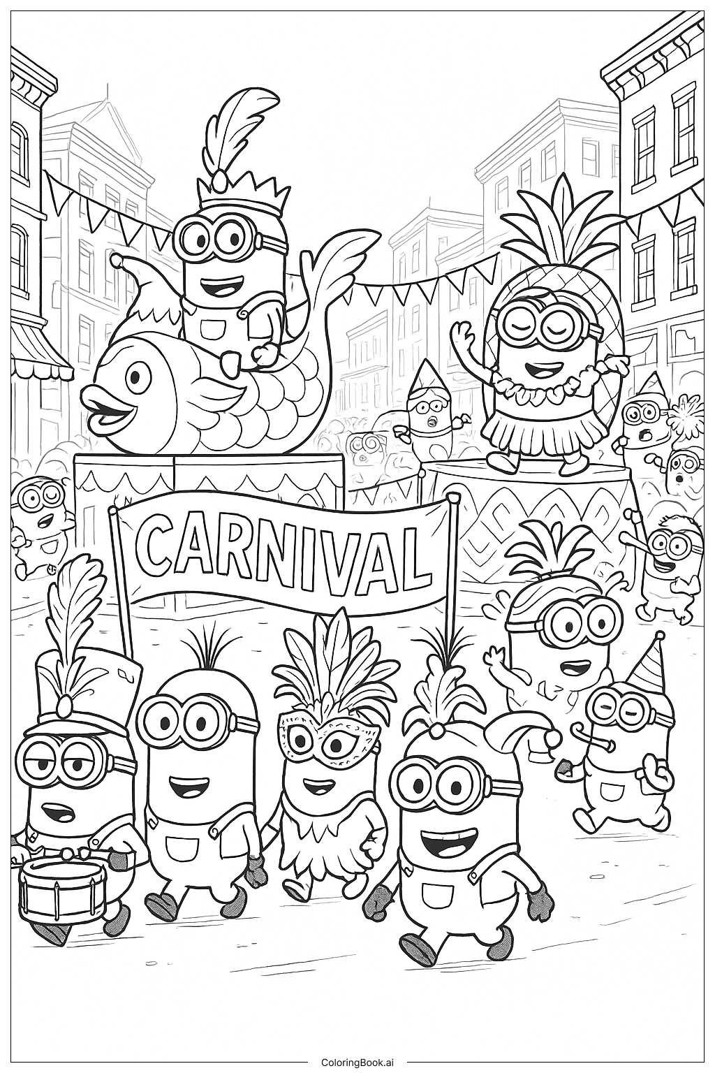 Minions en el Desfile de Carnaval
