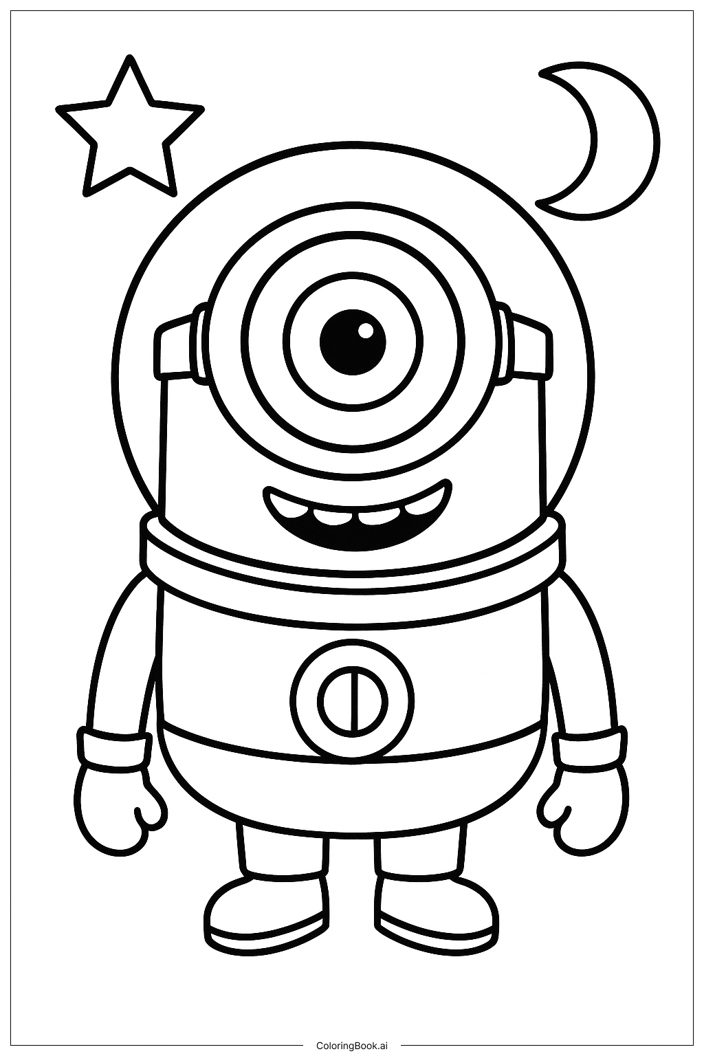 Minions con traje espacial