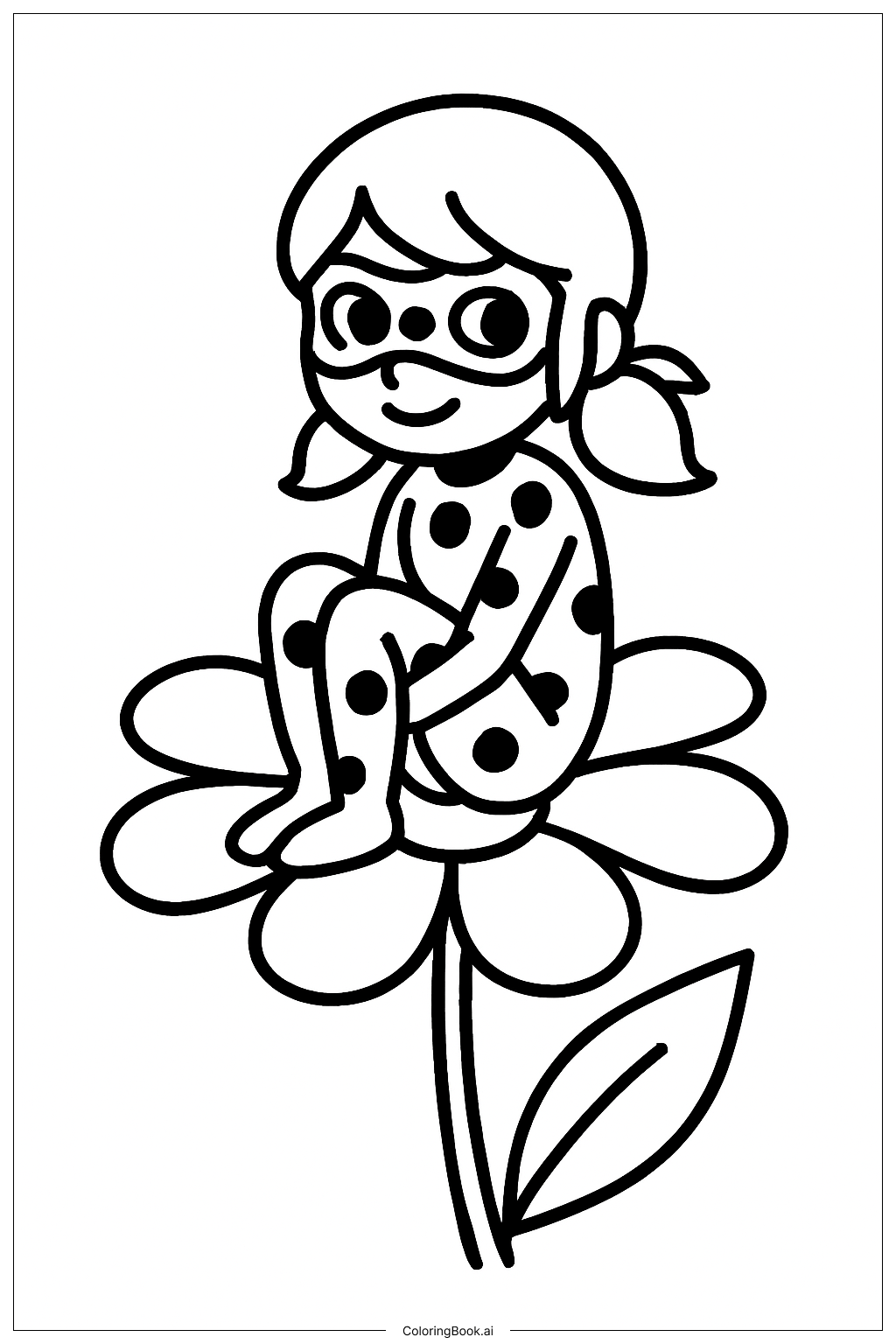  Trang tô màu Miraculous Ladybug trên Hoa 