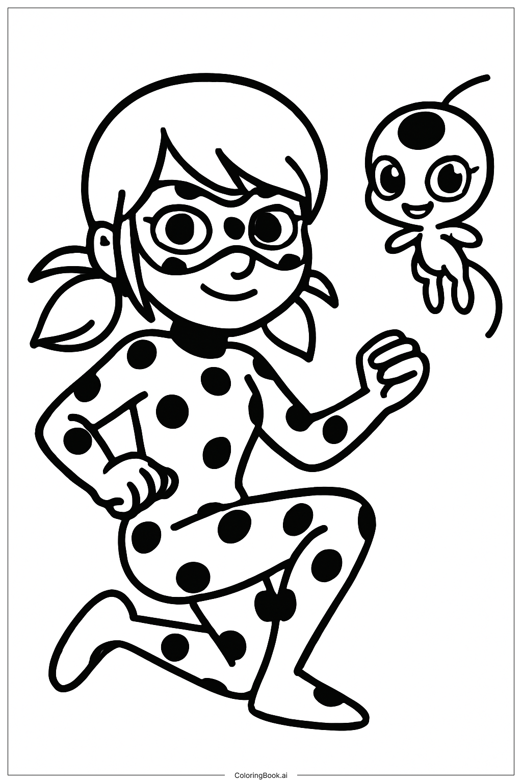  Trang tô màu Miraculous Ladybug Và Tikki 