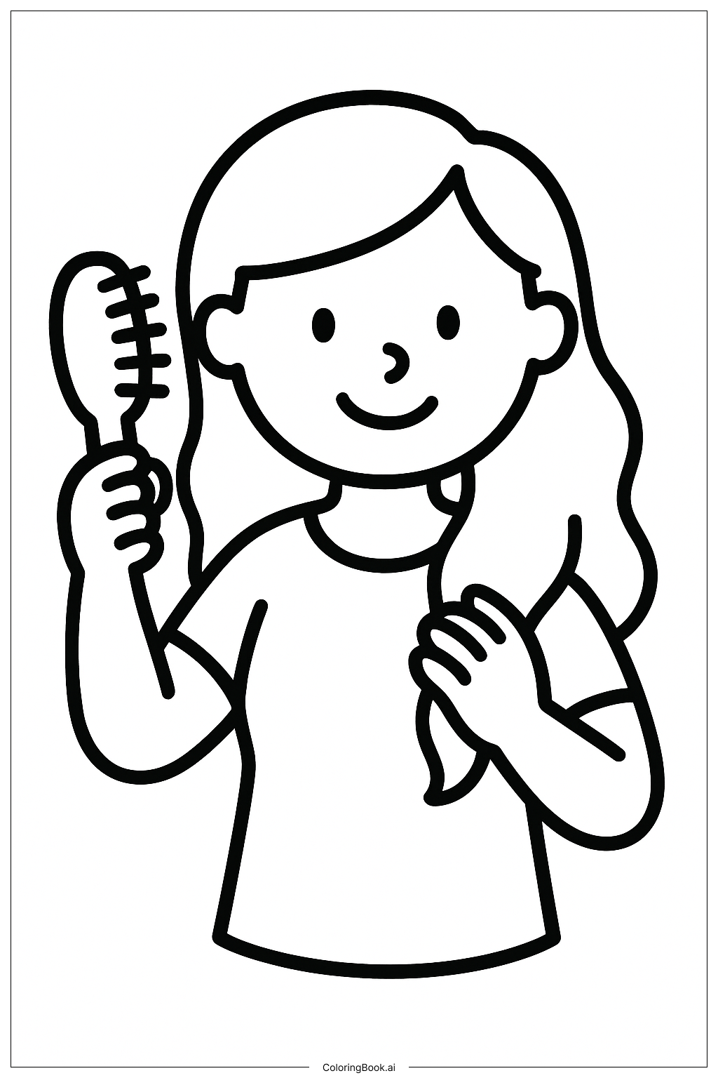 Mamá Cepillándose el Pelo