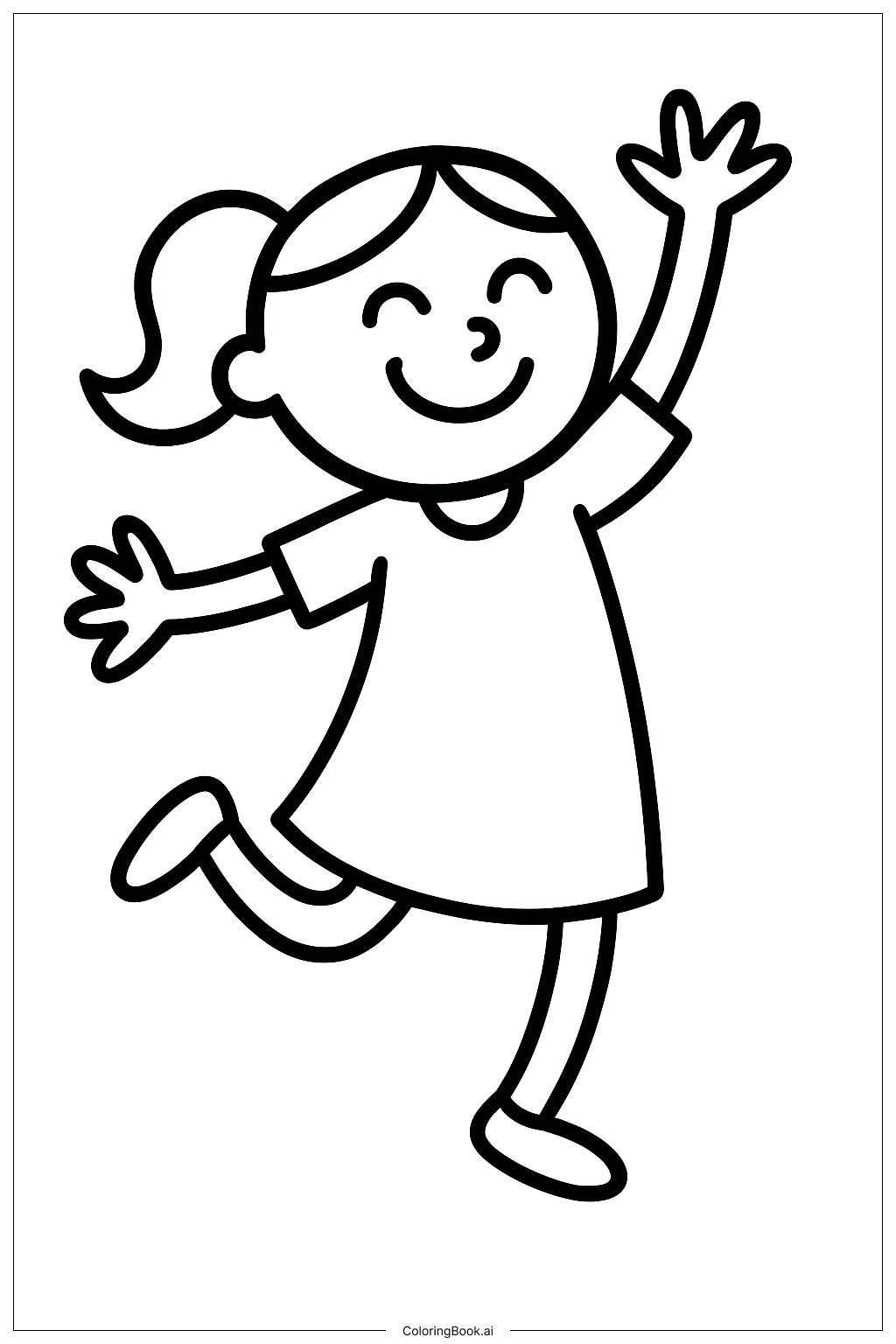 Página para colorear de Mamá bailando