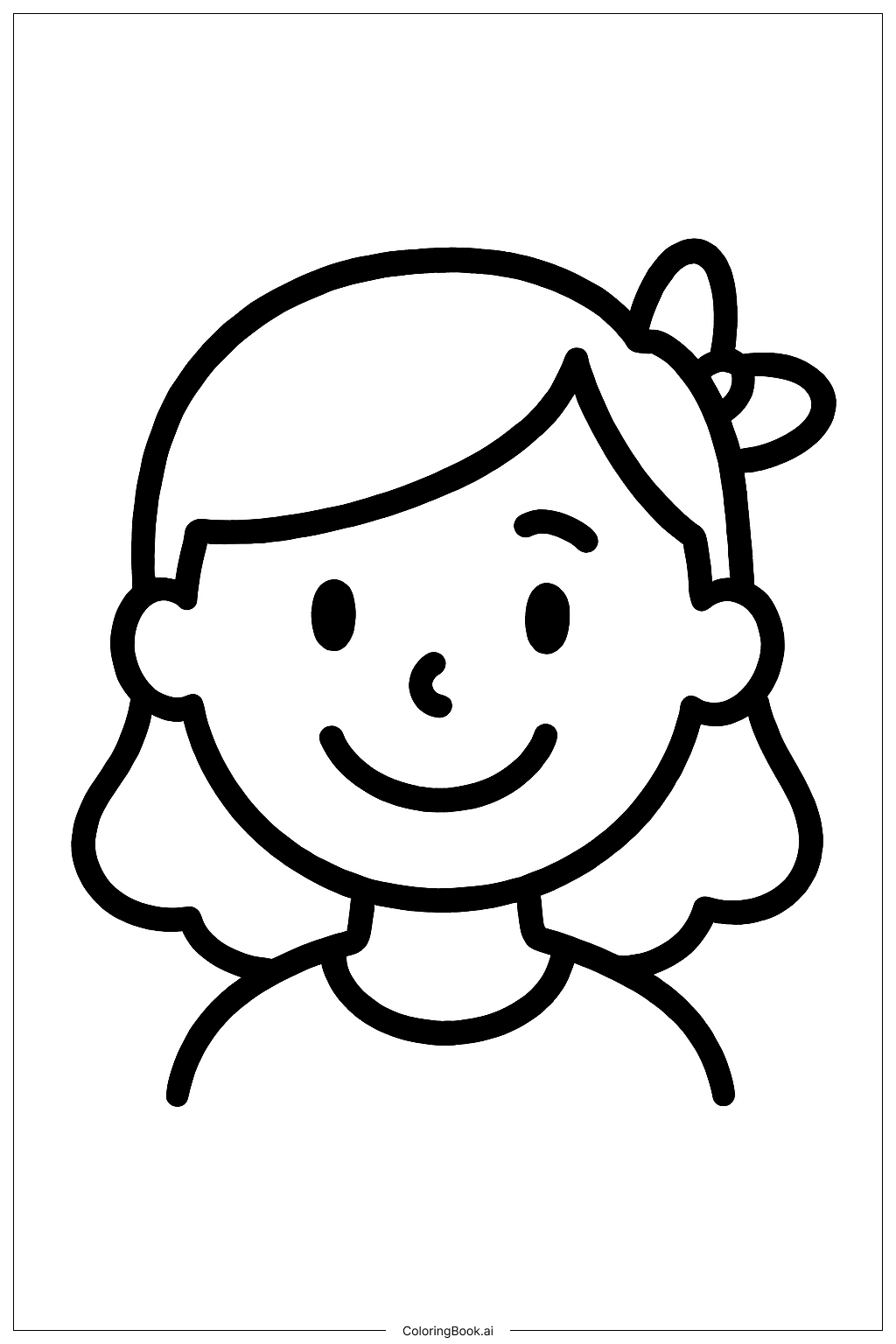  Página para colorear de Cara sonriente de mamá 