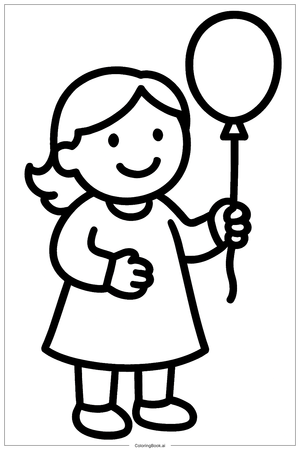 風船を持つお母さん