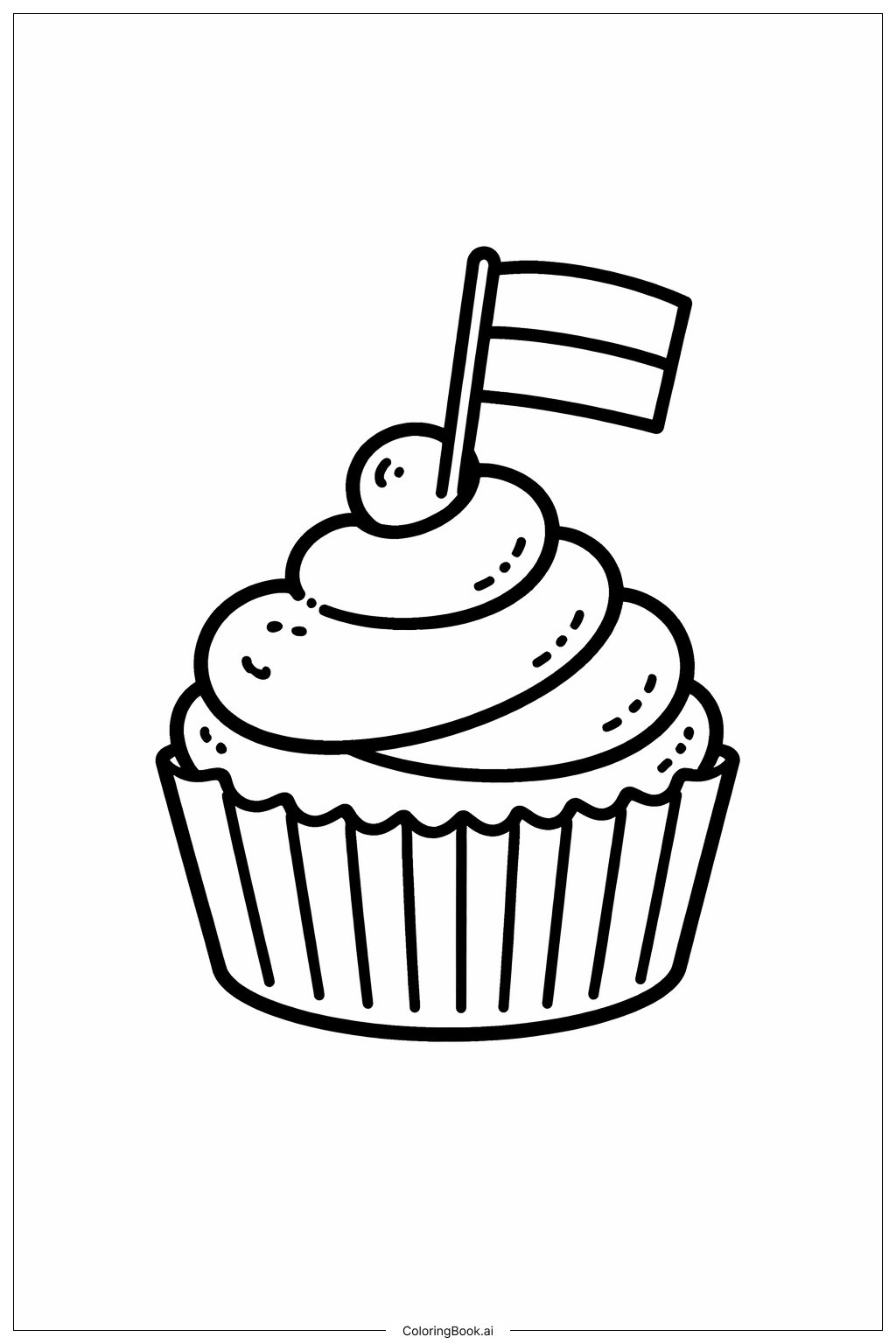 Monaco-Flagge auf Cupcake