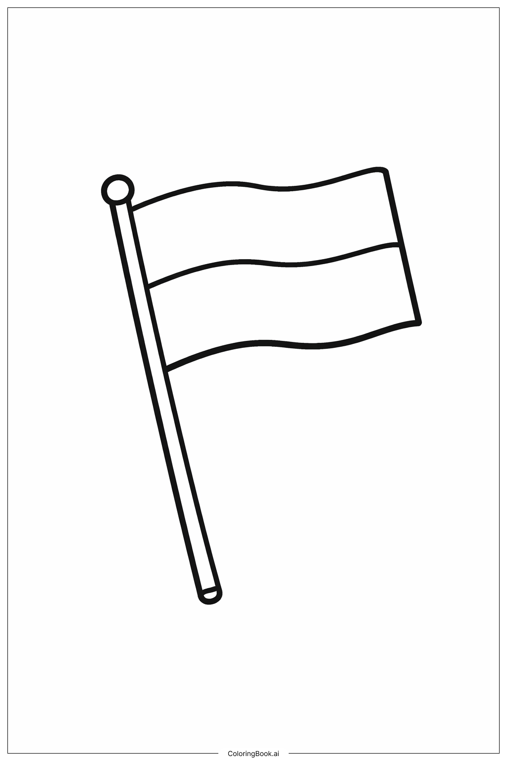  Trang tô màu Cờ Monaco trên que 