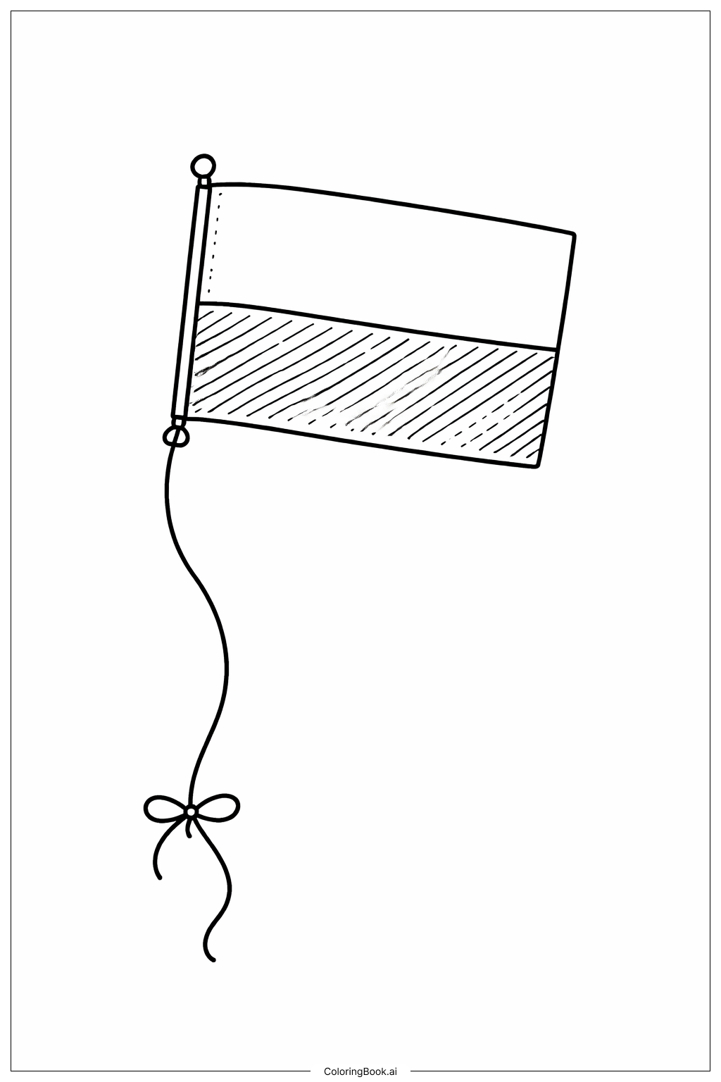  Trang tô màu Quốc kỳ Monaco cùng dây bóng bay 