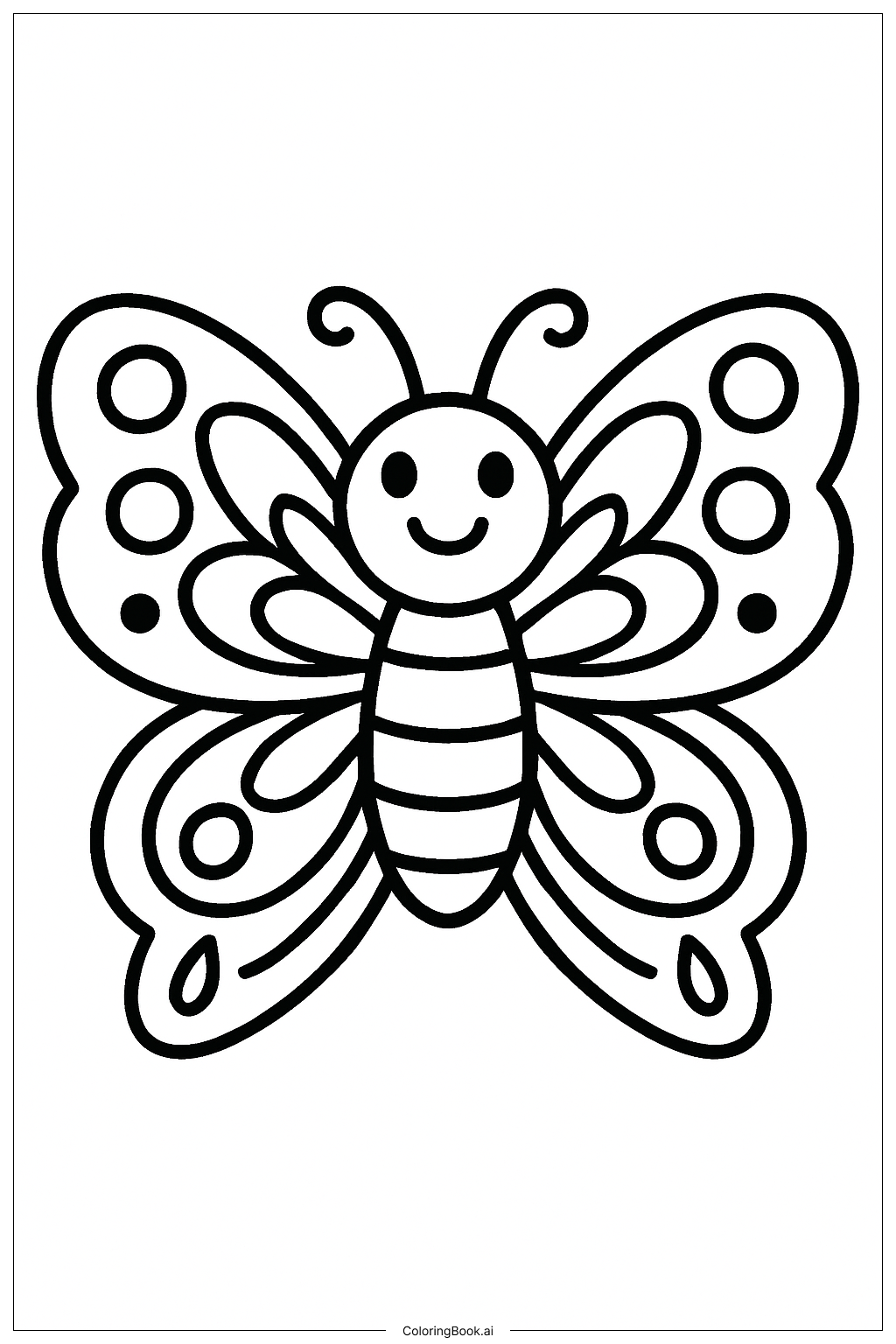 Page de coloriage Copain papillon mandala du lundi