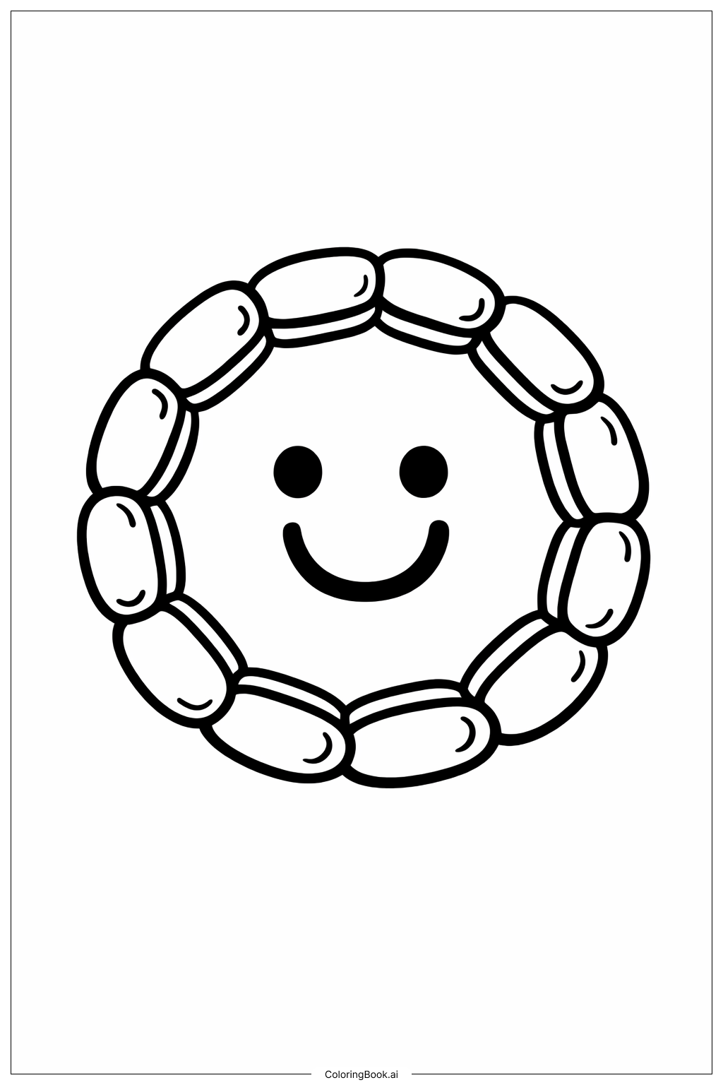  钱气球动物填色页 