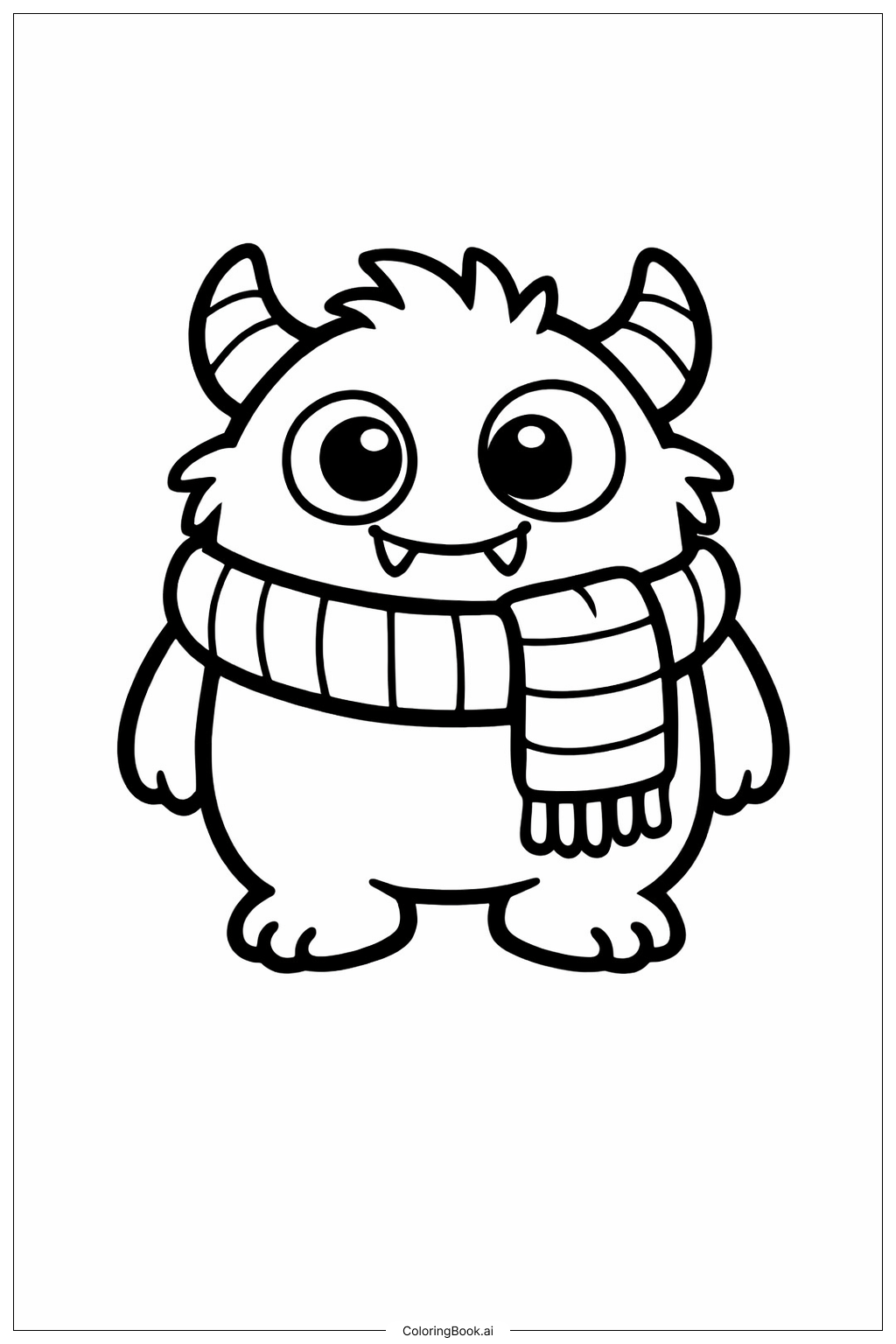  Página para colorir de Monster High Monstro Aconchegante 