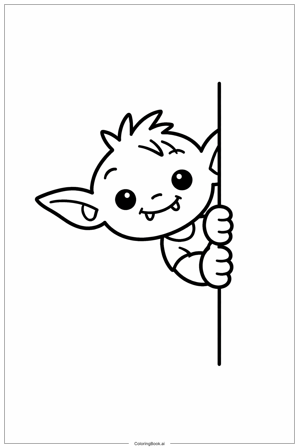  Página para colorir de Monster High Goblin Curioso 